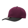 Decky 5 Panel Mid Profile Structured Polyester Cap | Decky 6038 Maroon/Black Standard Hats