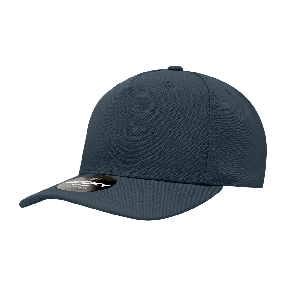 Decky 5 Panel Mid Profile Structured Polyester Cap | Decky 6038 Navy Standard Hats