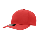 Decky 5 Panel Mid Profile Structured Polyester Cap | Decky 6038 Red Standard Hats