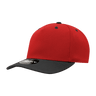 Decky 5 Panel Mid Profile Structured Polyester Cap | Decky 6038 Red/Black Standard Hats