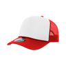 Decky 5 Panel Mid Profile Structured Two Tone Foam Trucker | Decky 210 Red OSFM