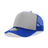Decky 5 Panel Mid Profile Structured Two Tone Foam Trucker | Decky 212 Royal/Grey OSFM