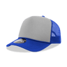 Decky 5 Panel Mid Profile Structured Two Tone Foam Trucker | Decky 212 Royal/Grey OSFM