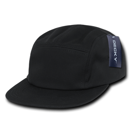 Decky 5 Panel Racer Caps | Decky 985 Black OSFM Hats
