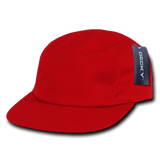 Decky 5 Panel Racer Caps | Decky 985 Red OSFM Hats