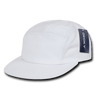 Decky 5 Panel Racer Caps | Decky 985 White OSFM Hats