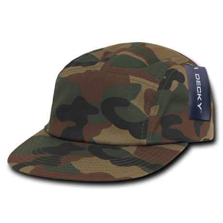 Decky 5 Panel Racer Caps | Decky 985 Woodland OSFM Hats
