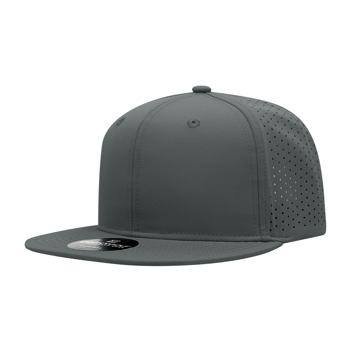 Decky 6 Panel High Prof Perforated Cap | Decky 6415 Charcoal Standard