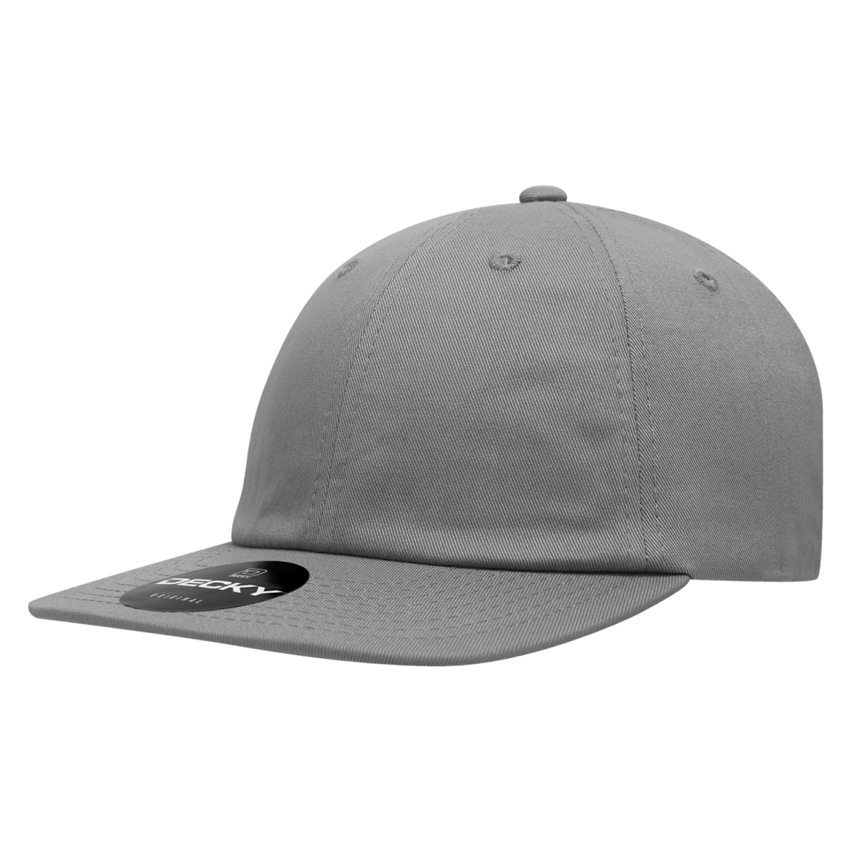 Decky 6 Panel High Profile Relaxed Cotton Snapback | Decky 370 Charcoal OSFM