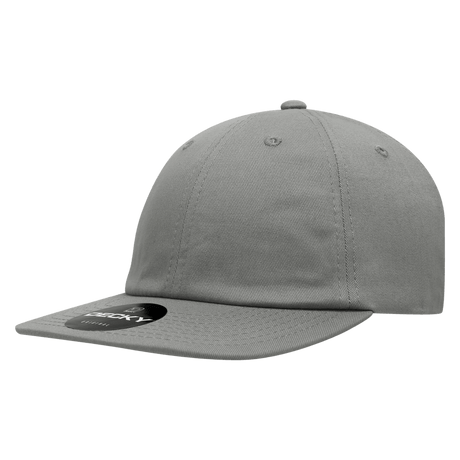 Decky 6 Panel High Profile Relaxed Cotton Snapback | Decky 370 Charcoal OSFM