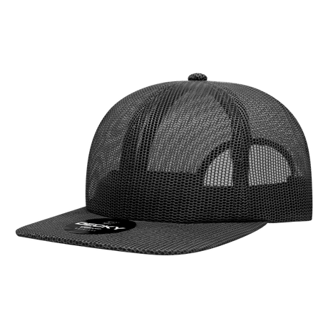 Decky 6 Panel High Profile Relaxed Mesh Trucker | Decky 6049 Black Standard