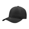 Decky 6 Panel High Profile Structured Acrylic/Polyester Fitted | Decky 402 Black 6 3/4