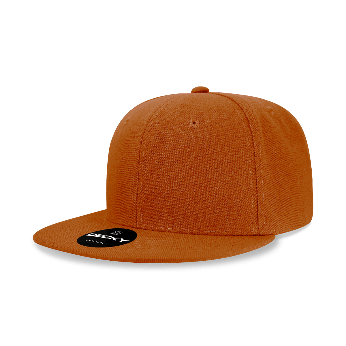 Decky 6 Panel High Profile Structured Acrylic/Polyester Snapback | Decky 6020 B Orange Standard