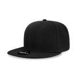 Decky 6 Panel High Profile Structured Acrylic/Polyester Snapback | Decky 6020 Black Standard