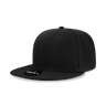 Decky 6 Panel High Profile Structured Acrylic/Polyester Snapback | Decky 6020 Black Standard