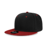 Decky 6 Panel High Profile Structured Acrylic/Polyester Snapback | Decky 6020 Black/Cardinal Standard