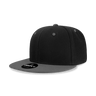 Decky 6 Panel High Profile Structured Acrylic/Polyester Snapback | Decky 6020 Black/Charcoal Standard