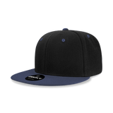 Decky 6 Panel High Profile Structured Acrylic/Polyester Snapback | Decky 6020 Black/Navy Standard