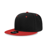 Decky 6 Panel High Profile Structured Acrylic/Polyester Snapback | Decky 6020 Black/Red Standard