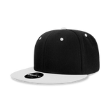 Decky 6 Panel High Profile Structured Acrylic/Polyester Snapback | Decky 6020 Black/White Standard