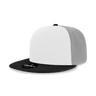 Decky 6 Panel High Profile Structured Acrylic/Polyester Snapback | Decky 6020 Black/White/Grey Standard