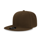 Decky 6 Panel High Profile Structured Acrylic/Polyester Snapback | Decky 6020 Brown Standard