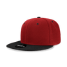 Decky 6 Panel High Profile Structured Acrylic/Polyester Snapback | Decky 6020 Cardinal/Black Standard