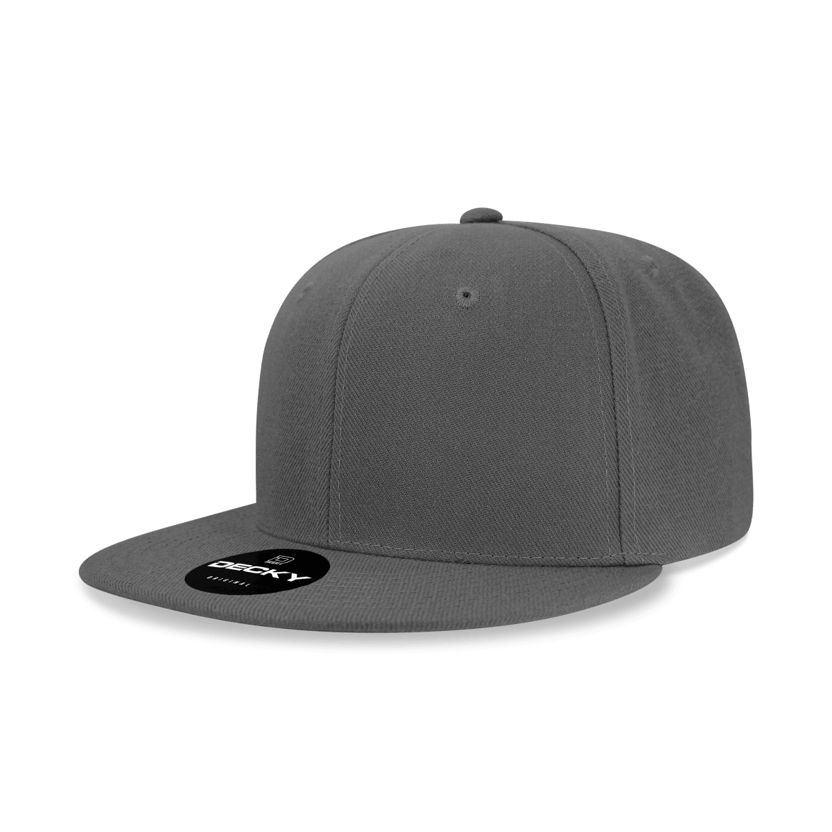 Decky 6 Panel High Profile Structured Acrylic/Polyester Snapback | Decky 6020 Charcoal Standard