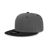 Decky 6 Panel High Profile Structured Acrylic/Polyester Snapback | Decky 6020 Charcoal/Black Standard