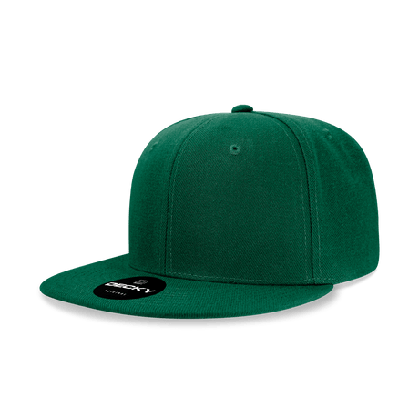 Decky 6 Panel High Profile Structured Acrylic/Polyester Snapback | Decky 6020 Forest Standard