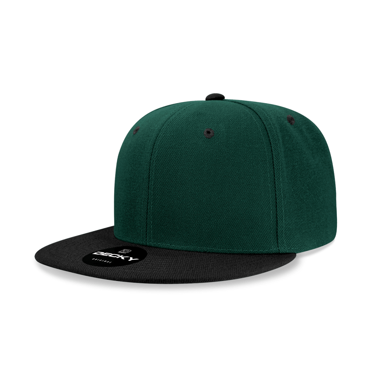 Decky 6 Panel High Profile Structured Acrylic/Polyester Snapback | Decky 6020 Forest/Black Standard