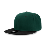 Decky 6 Panel High Profile Structured Acrylic/Polyester Snapback | Decky 6020 Forest/Black Standard