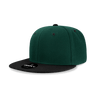 Decky 6 Panel High Profile Structured Acrylic/Polyester Snapback | Decky 6020 Forest/Black Standard