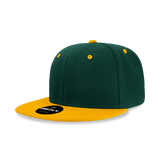 Decky 6 Panel High Profile Structured Acrylic/Polyester Snapback | Decky 6020 Forest/Gold Standard