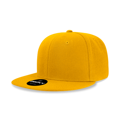 Decky 6 Panel High Profile Structured Acrylic/Polyester Snapback | Decky 6020 Gold Standard