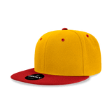Decky 6 Panel High Profile Structured Acrylic/Polyester Snapback | Decky 6020 Gold/Cardinal Standard
