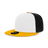 Decky 6 Panel High Profile Structured Acrylic/Polyester Snapback | Decky 6020 Gold/White/Black Standard
