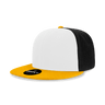 Decky 6 Panel High Profile Structured Acrylic/Polyester Snapback | Decky 6020 Gold/White/Black Standard