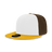 Decky 6 Panel High Profile Structured Acrylic/Polyester Snapback | Decky 6020 Gold/White/Brown Standard