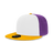 Decky 6 Panel High Profile Structured Acrylic/Polyester Snapback | Decky 6020 Gold/White/Purple Standard