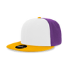 Decky 6 Panel High Profile Structured Acrylic/Polyester Snapback | Decky 6020 Gold/White/Purple Standard