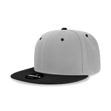 Decky 6 Panel High Profile Structured Acrylic/Polyester Snapback | Decky 6020 Grey/Black Standard