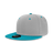 Decky 6 Panel High Profile Structured Acrylic/Polyester Snapback | Decky 6020 Grey/Teal Standard