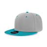 Decky 6 Panel High Profile Structured Acrylic/Polyester Snapback | Decky 6020 Grey/Teal Standard
