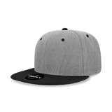 Decky 6 Panel High Profile Structured Acrylic/Polyester Snapback | Decky 6020 Heather Grey/Black Standard