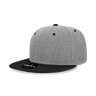 Decky 6 Panel High Profile Structured Acrylic/Polyester Snapback | Decky 6020 Heather Grey/Black Standard