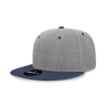 Decky 6 Panel High Profile Structured Acrylic/Polyester Snapback | Decky 6020 HeatherGrey/Navy Standard