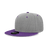 Decky 6 Panel High Profile Structured Acrylic/Polyester Snapback | Decky 6020 HeatherGrey/Purple Standard