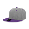 Decky 6 Panel High Profile Structured Acrylic/Polyester Snapback | Decky 6020 HeatherGrey/Purple Standard