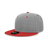 Decky 6 Panel High Profile Structured Acrylic/Polyester Snapback | Decky 6020 HeatherGrey/Red Standard